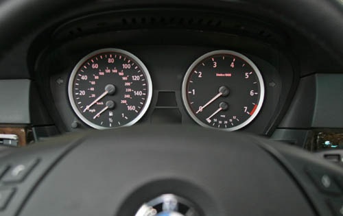 AONED Matt Silver Dashboard Dial Gauge Rings Bezel Trim for BMW E60 E61 Pre-LCI M5 