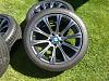 For Sale OEM e60 M5 19&#34; Staggered Wheels (Style 166) Gunmetal Powd-front-tire-1.jpg