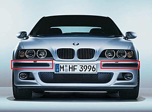 BMW E39 M5 Front &amp; Rear Bumpers Moulding Trim - Painted Black-front-bumper.jpg