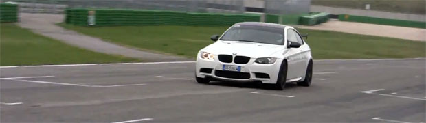 BMW M3 with Loud Exhaust on Track