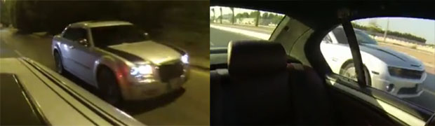 Chrysler 300 and Chevrolet Camaro Getting a BMW M5 Beating