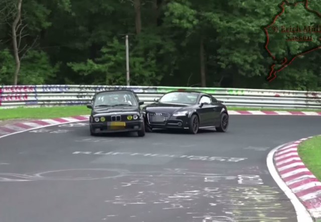 BMW E30 Gets Rubbed the Wrong Way at the Nurburgring