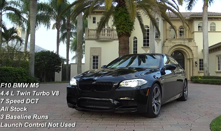 Road Test TV Takes Stock F10 BMW M5 to the Drag Strip