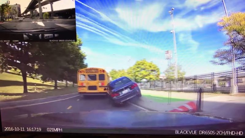 BMW Learns the Hard Way Not to Mess With a School Bus