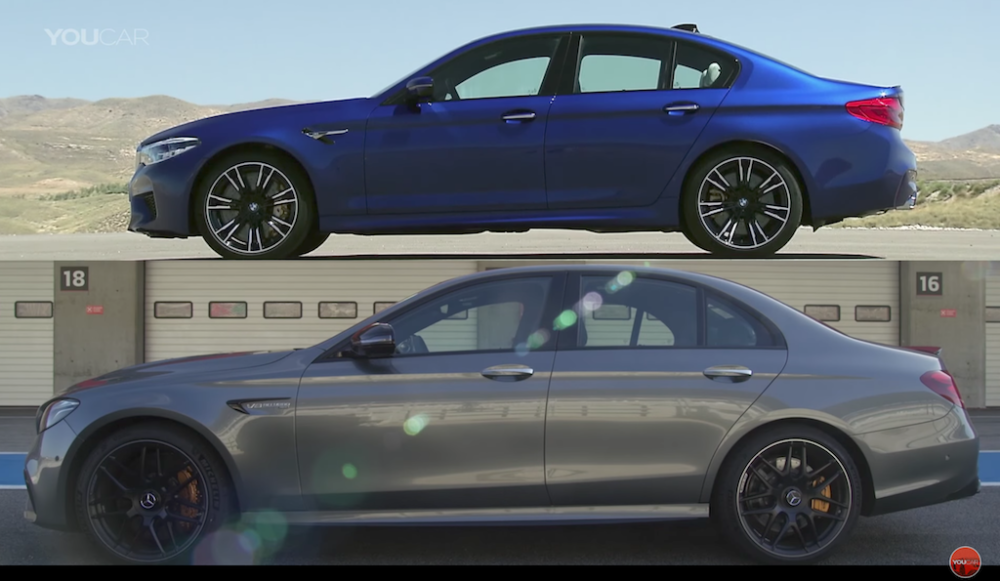 2018 BMW M5 and Mercedes E63 AMG