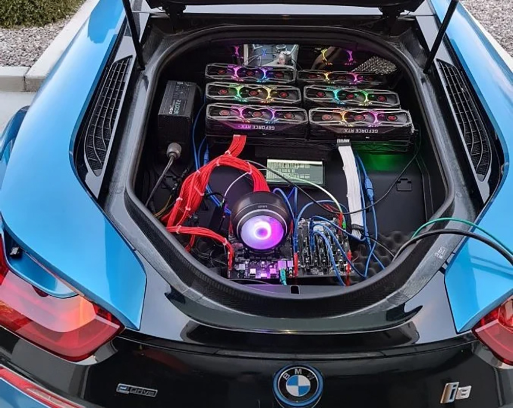 BMW i8 Roadster Turned Into Bitcoin Cryptocurrency Miner