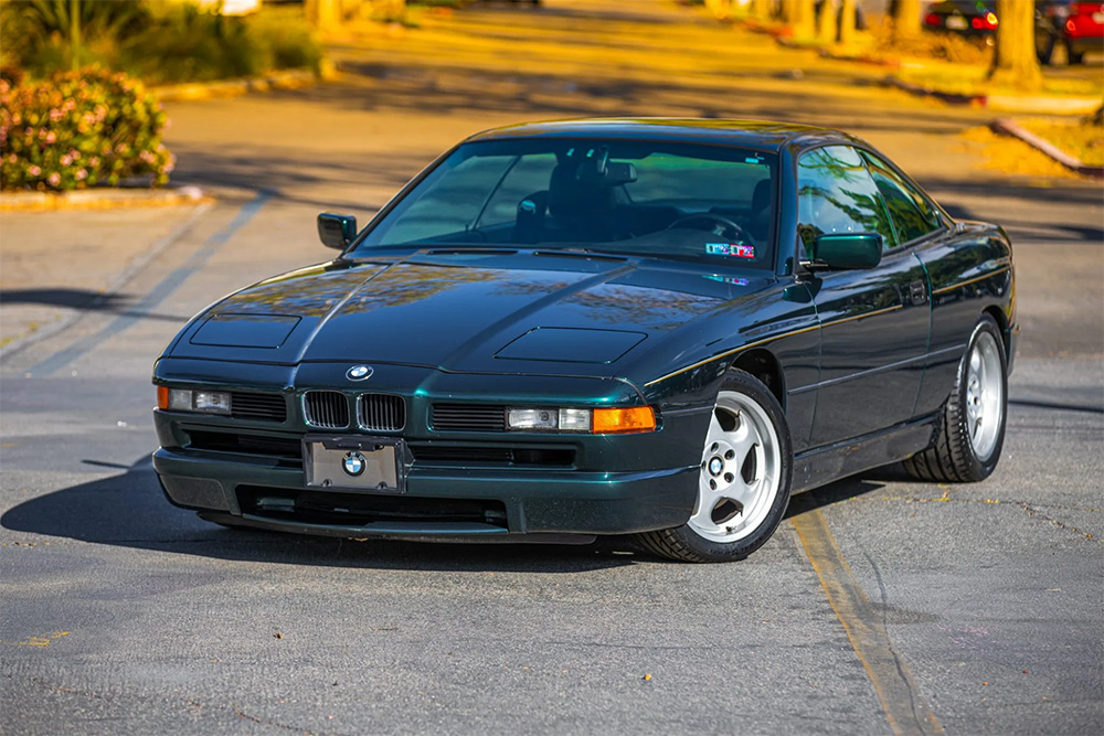 1994 BMW 850CSi V12 manual coupe on Bring A Trailer, front